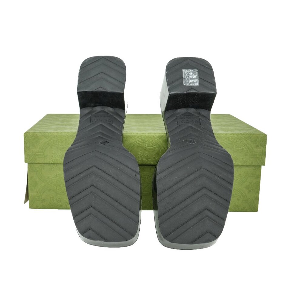 Gucci Logo Rubber Platform Slide Sandals - Picture 9 of 10